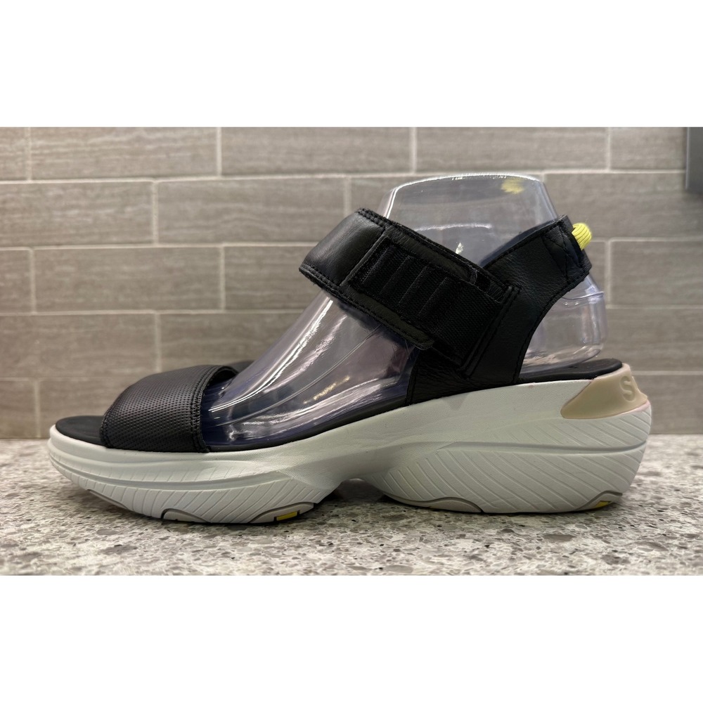 Sorel Explorer Blitz Stride Slingback Black & White Platform Sandals Size 9.5